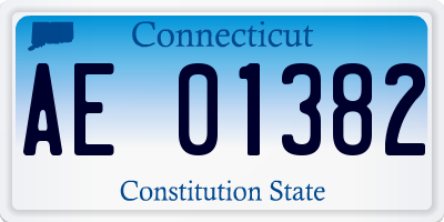 CT license plate AE01382