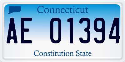 CT license plate AE01394