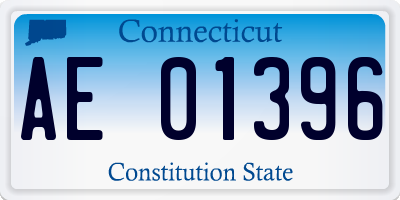 CT license plate AE01396