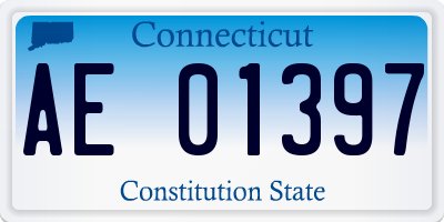 CT license plate AE01397