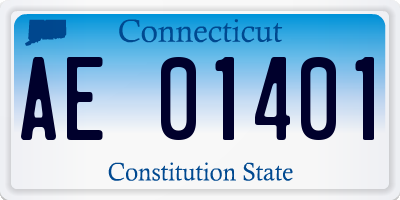 CT license plate AE01401