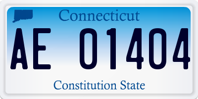 CT license plate AE01404