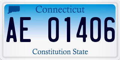 CT license plate AE01406