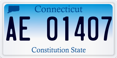 CT license plate AE01407