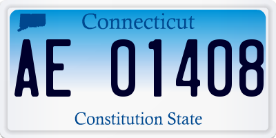 CT license plate AE01408