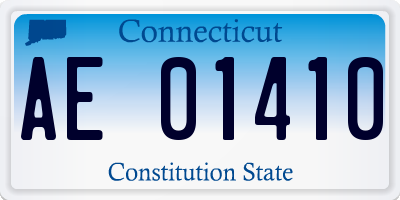CT license plate AE01410