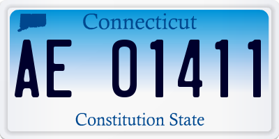 CT license plate AE01411