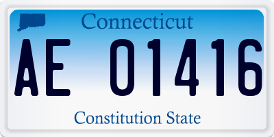 CT license plate AE01416