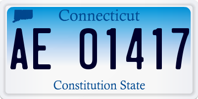 CT license plate AE01417