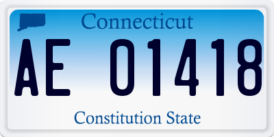 CT license plate AE01418