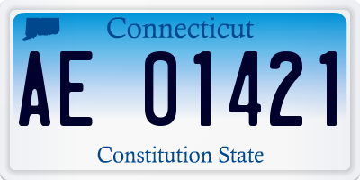 CT license plate AE01421
