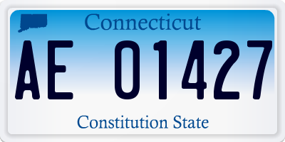 CT license plate AE01427