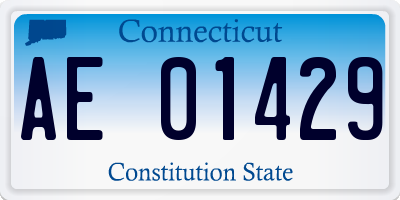 CT license plate AE01429