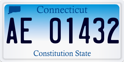 CT license plate AE01432