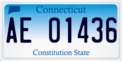 CT license plate AE01436