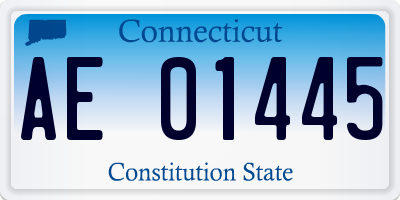 CT license plate AE01445