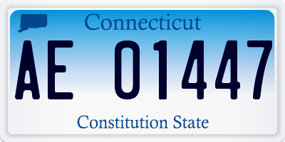 CT license plate AE01447