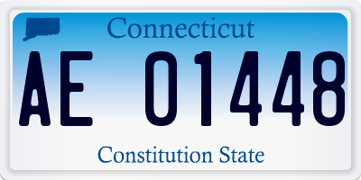 CT license plate AE01448