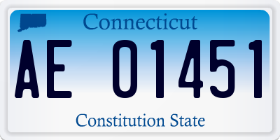 CT license plate AE01451