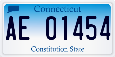 CT license plate AE01454