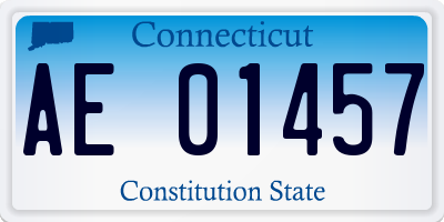 CT license plate AE01457