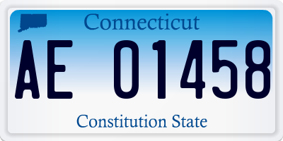 CT license plate AE01458