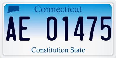 CT license plate AE01475