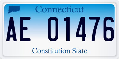 CT license plate AE01476