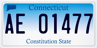 CT license plate AE01477