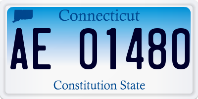 CT license plate AE01480