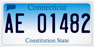 CT license plate AE01482