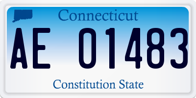 CT license plate AE01483