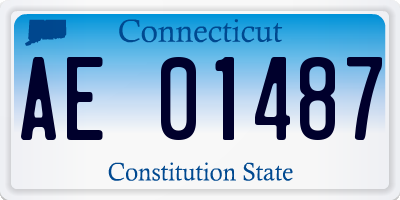 CT license plate AE01487