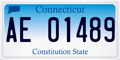 CT license plate AE01489