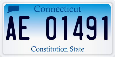 CT license plate AE01491