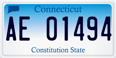 CT license plate AE01494