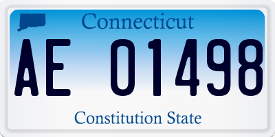 CT license plate AE01498