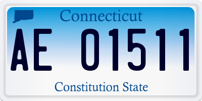 CT license plate AE01511