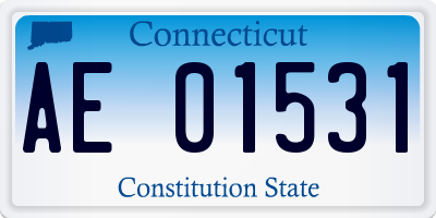 CT license plate AE01531