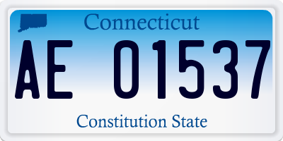 CT license plate AE01537