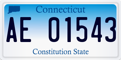 CT license plate AE01543