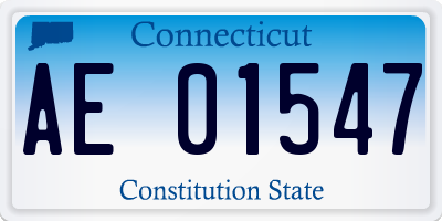 CT license plate AE01547