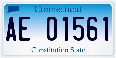 CT license plate AE01561