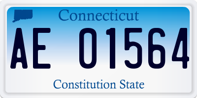 CT license plate AE01564