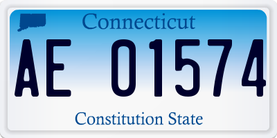 CT license plate AE01574