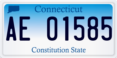 CT license plate AE01585