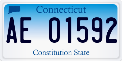 CT license plate AE01592