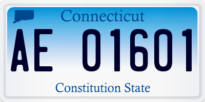 CT license plate AE01601
