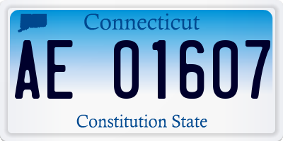 CT license plate AE01607