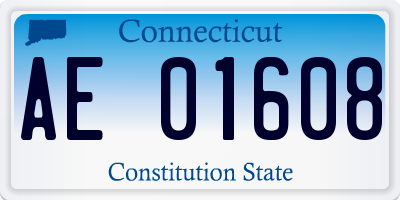 CT license plate AE01608